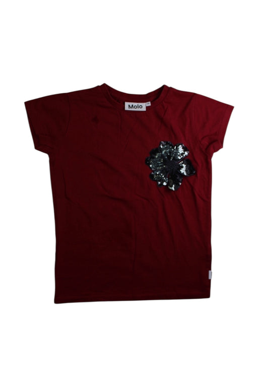 A Burgundy Short Sleeve Tops from Molo in size 8Y for girl. (Front View)
