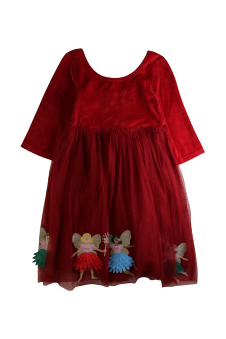 A Red Long Sleeve Dresses from Boden in size 5T for girl. (Front View)
