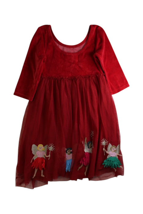 A Red Long Sleeve Dresses from Boden in size 5T for girl. (Back View)