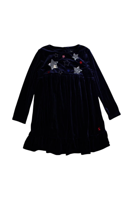 A Navy Long Sleeve Dresses from Joules in size 6T for girl. (Front View)