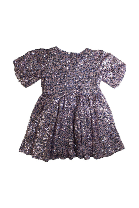 A Metallic Short Sleeve Dresses from Seed in size 5T for girl. (Back View)