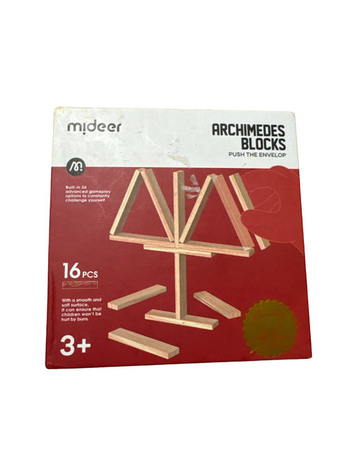 A Red Lego & Building Blocks from Mideer in size 3T for neutral. (Front View)