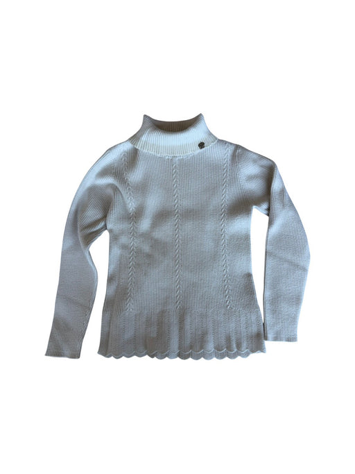 A White Knit Sweaters from Anna Sui in size 5T for girl. (Front View)