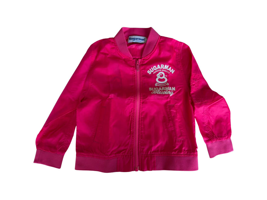 A Pink Lightweight Jackets from Sugarman in size 8Y for girl. (Front View)