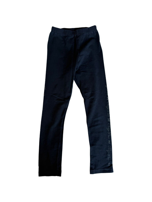 A Black Leggings from Mezzo Piano in size 7Y for girl. (Front View)