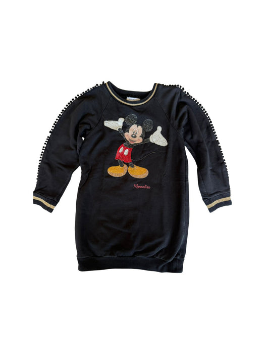 A Black Long Sleeve Dresses from Monnalisa in size 6T for girl. (Front View)