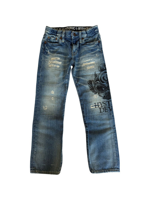 A Blue Jeans from Hysteric Mini in size 5T for girl. (Front View)