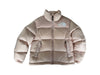 A Pink Puffer/Quilted Jackets from The North Face in size 7Y for girl. (Front View)