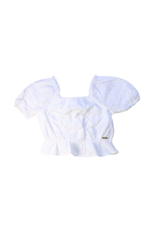 A White Short Sleeve Tops from Guess in size 10Y for girl. (Front View)
