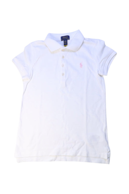 A White Short Sleeve Polos from Polo Ralph Lauren in size 8Y for girl. (Front View)