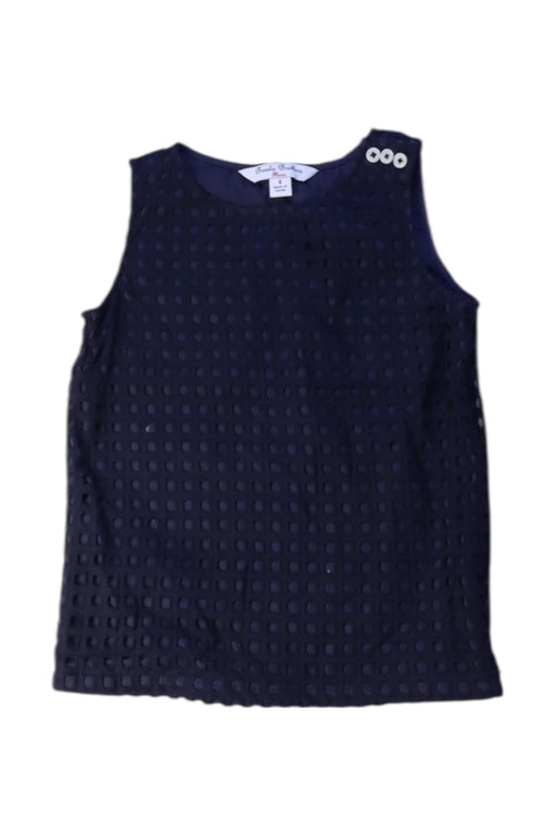 A Navy Sleeveless Tops from Brooks Brothers in size 4T for girl. (Front View)