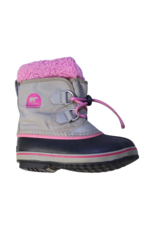A Multicolour Winter Boots from Sorel in size 5T for girl. (Front View)