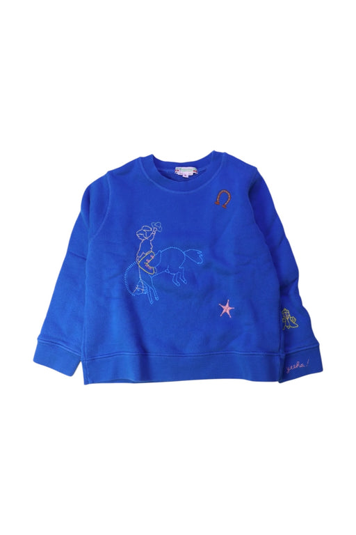 A Blue Crewneck Sweatshirts from Bonpoint in size 6T for boy. (Front View)