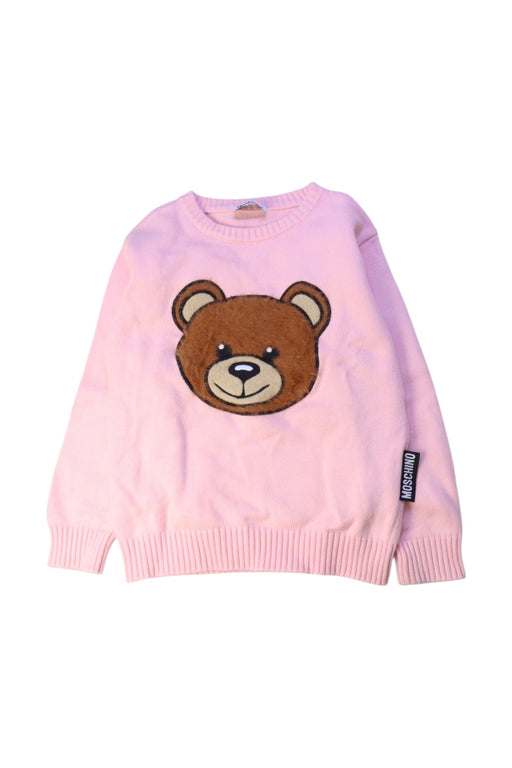 A Pink Knit Sweaters from Moschino in size 6T for girl. (Front View)