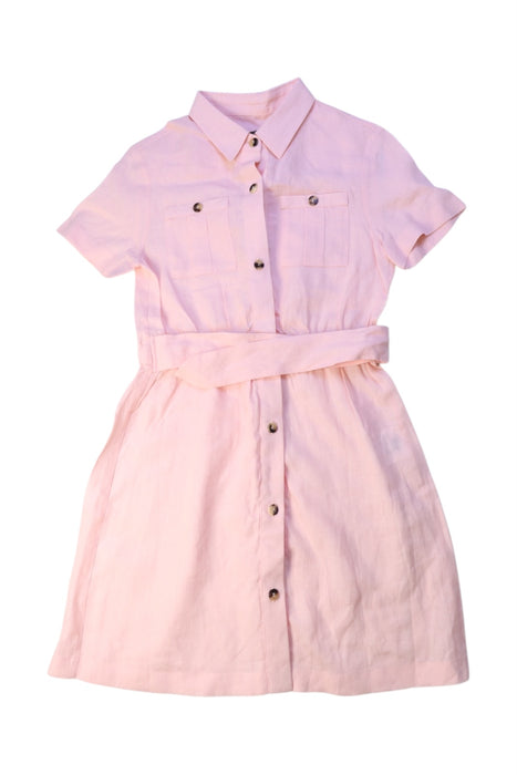 A Pink Short Sleeve Dresses from Loro Piana in size 6T for girl. (Front View)