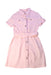 A Pink Short Sleeve Dresses from Loro Piana in size 6T for girl. (Front View)