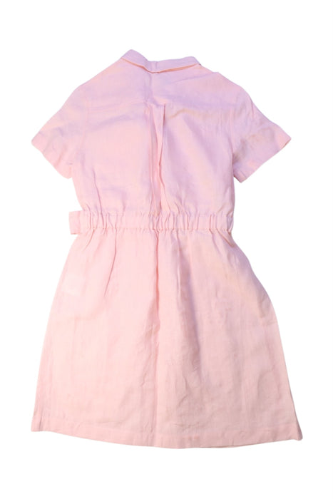 A Pink Short Sleeve Dresses from Loro Piana in size 6T for girl. (Back View)