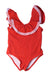 A Red Swimsuits from Janie & Jack in size 6T for girl. (Front View)
