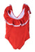 A Red Swimsuits from Janie & Jack in size 6T for girl. (Back View)