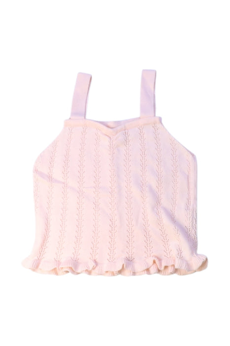 A Pink Sleeveless Tops from Gingersnaps in size 8Y for girl. (Front View)