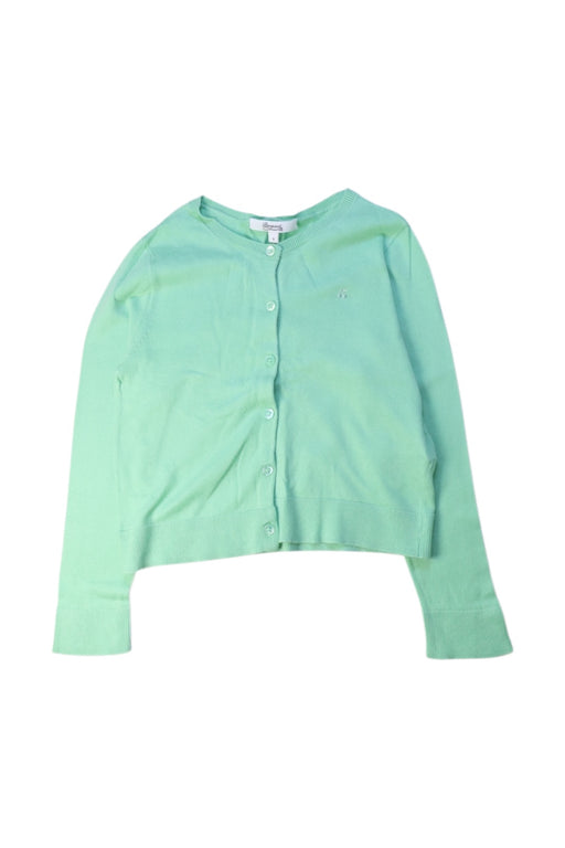 A Green Cardigans from Bonpoint in size 6T for girl. (Front View)