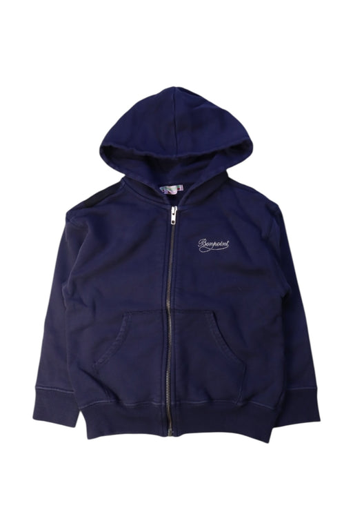 A Navy Hooded Sweatshirts from Bonpoint in size 6T for girl. (Front View)