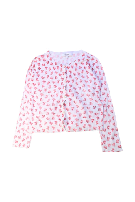 A White Cardigans from Bonpoint in size 6T for girl. (Front View)