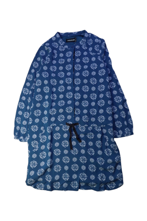 A Blue Long Sleeve Dresses from Zadig & Voltaire in size 10Y for girl. (Front View)
