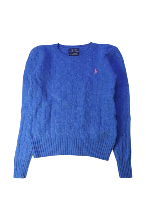 A Blue Knit Sweaters from Polo Ralph Lauren in size 8Y for girl. (Front View)