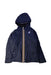 A Navy Rain Jackets from K-Way in size 6T for neutral. (Front View)