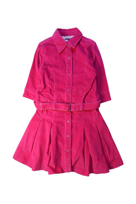 A Pink Long Sleeve Dresses from Tommy Hilfiger in size 6T for girl. (Front View)