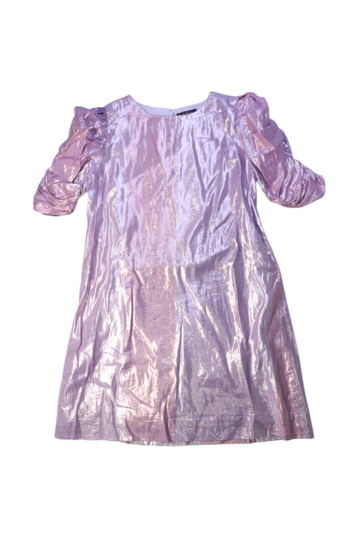 A Pink Long Sleeve Dresses from Velveteen in size 8Y for girl. (Front View)