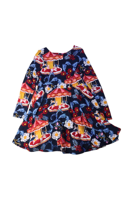 A Multicolour Long Sleeve Dresses from Polarn O. Pyret in size 5T for girl. (Front View)