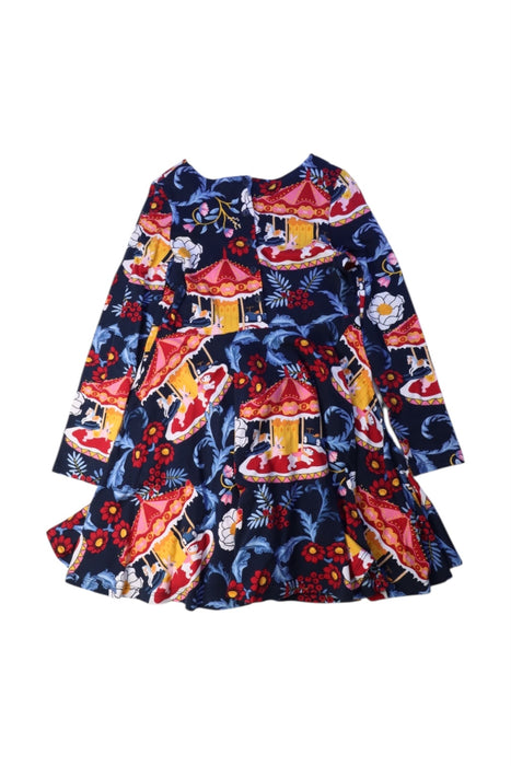 A Multicolour Long Sleeve Dresses from Polarn O. Pyret in size 5T for girl. (Back View)