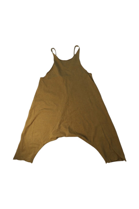 A Brown Long Overalls from OriMusi in size 6T for girl. (Front View)