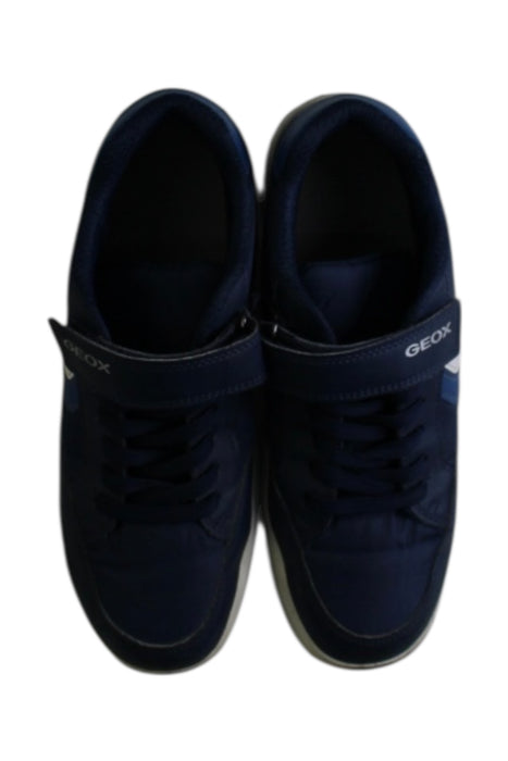 A Navy Sneakers from Geox in size 12Y for boy. (Back View)