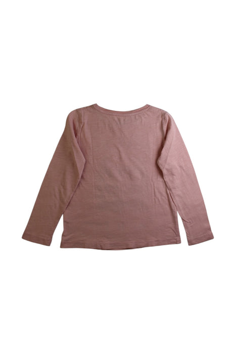A Pink Long Sleeve Tops from Monoprix in size 6T for girl. (Back View)