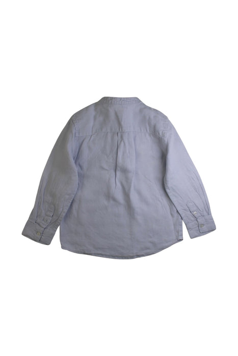 A White Long Sleeve Shirts from Monoprix in size 4T for boy. (Back View)