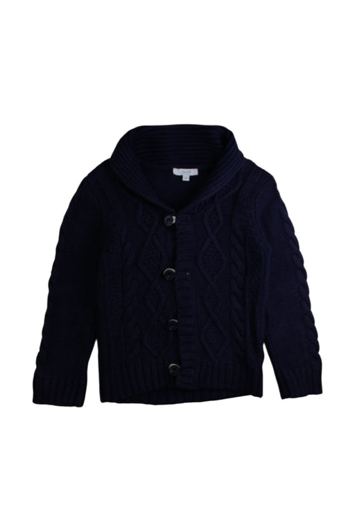 A Navy Cardigans from Jacadi in size 4T for boy. (Front View)