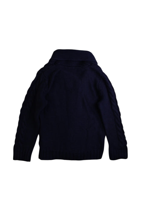 A Navy Cardigans from Jacadi in size 4T for boy. (Back View)