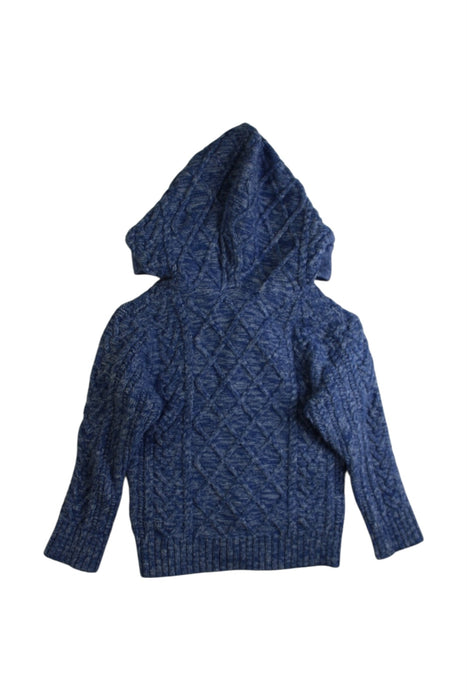 A Blue Hooded Sweatshirts from CIGOGNE Bébé in size 12-18M for boy. (Back View)