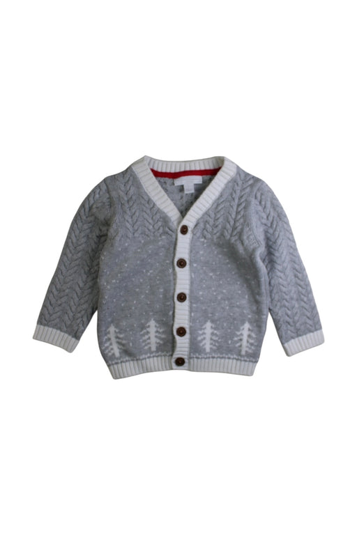 A Grey Cardigans from The Little White Company in size 12-18M for boy. (Front View)