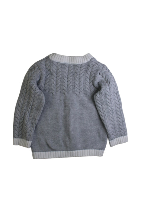 A Grey Cardigans from The Little White Company in size 12-18M for boy. (Back View)