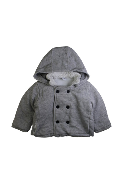 A Grey Puffer/Quilted Coats & Outerwear from Petit Bateau in size 12-18M for boy. (Front View)