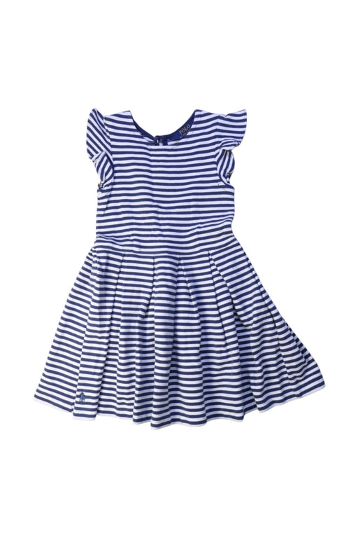 A Navy Short Sleeve Dresses from Polo Ralph Lauren in size 4T for girl. (Front View)
