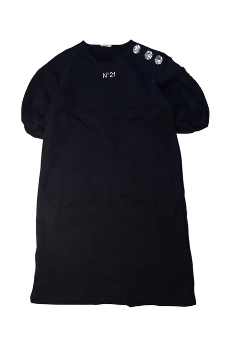 A Black Short Sleeve Dresses from Nº21 in size 14Y for girl. (Front View)