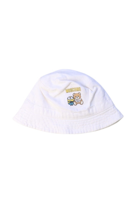 A White Sun Hats from Moschino in size 5T for girl. (Front View)