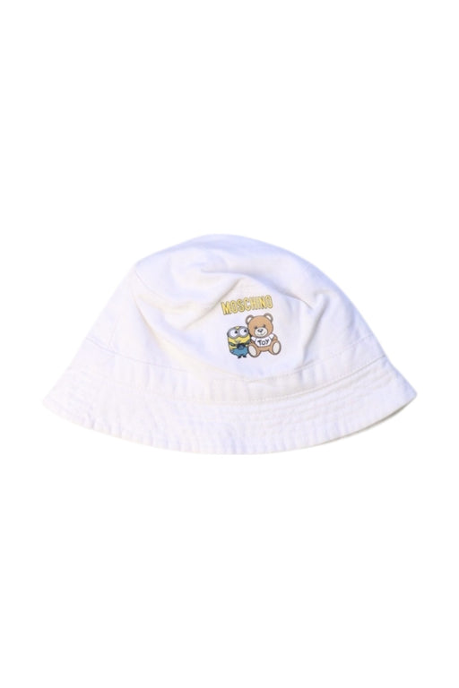 A White Sun Hats from Moschino in size 5T for girl. (Front View)