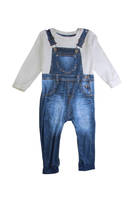 A Blue Long Sleeve Rompers from Mothercare in size 18-24M for boy. (Front View)