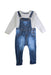 A Blue Long Sleeve Rompers from Mothercare in size 18-24M for boy. (Front View)